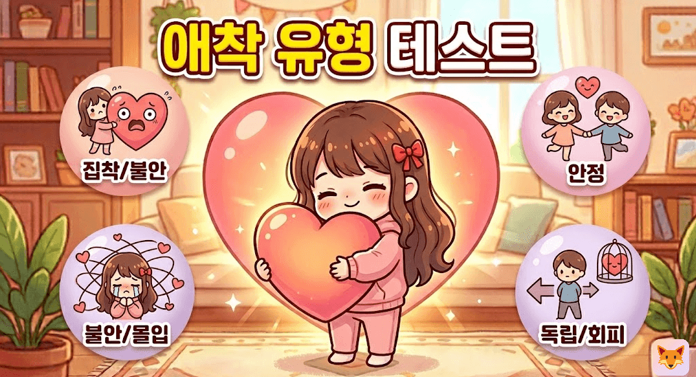 애착유형 테스트 - 사랑할 때 나 어떤 사람일까?