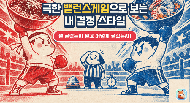 극한 밸런스게임으로 보는 내 결정 스타일