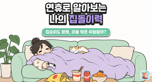 연휴로 알아보는 나의 집돌이·집순이력