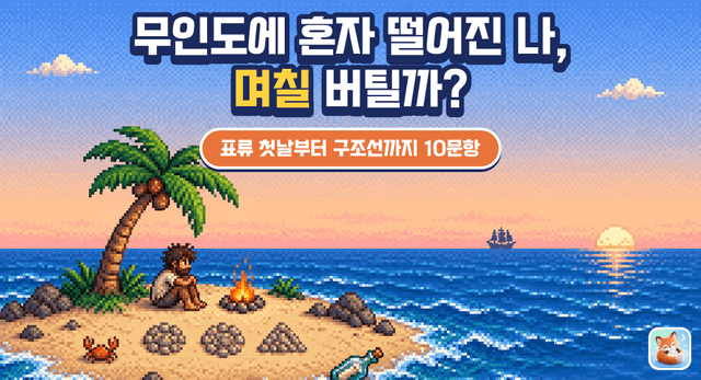 무인도에 혼자 떨어진 나, 며칠 버틸까?