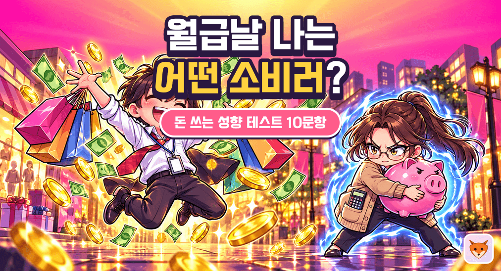 월급날 나는 어떤 소비러? 돈 쓰는 성향 테스트