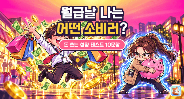 월급날 나는 어떤 소비러? 돈 쓰는 성향 테스트