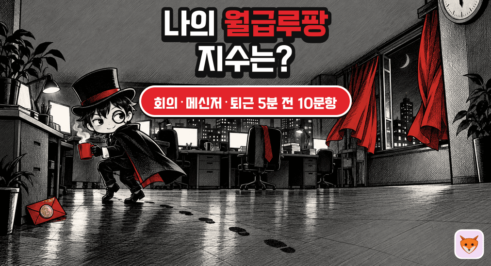 나의 월급루팡 지수는? 직장인 루팡 테스트